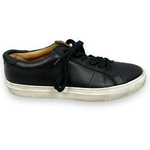 Greats Brooklyn Leather Sneakers Shoes Women’s US 7 Black Round Toe Lace Up